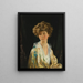 Portrait of Lady Evelyn Herbert - William Orpen — framed artwork on a wall