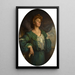 Portrait of Mary Lady Gerard in green dress - William Orpen — framed artwork on a wall