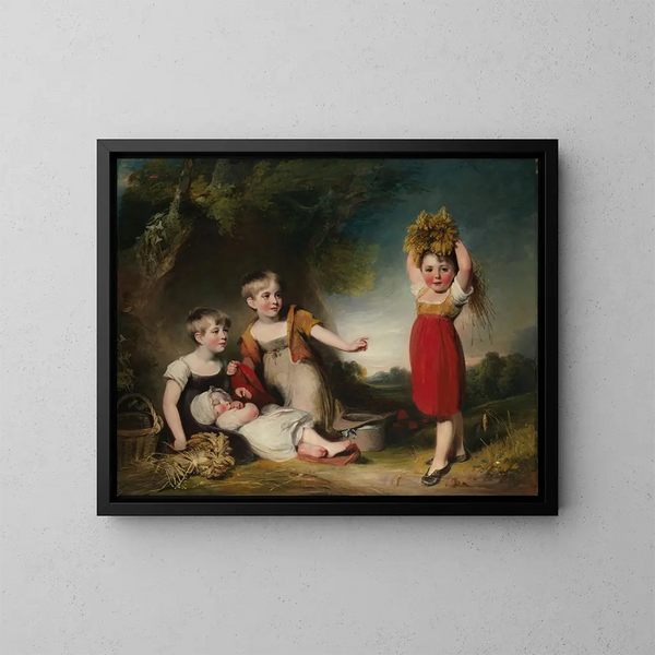 De kleinkinderen van Sir William Heathcote, 3e baron - William Owen — ingelijst kunstwerk aan de muur