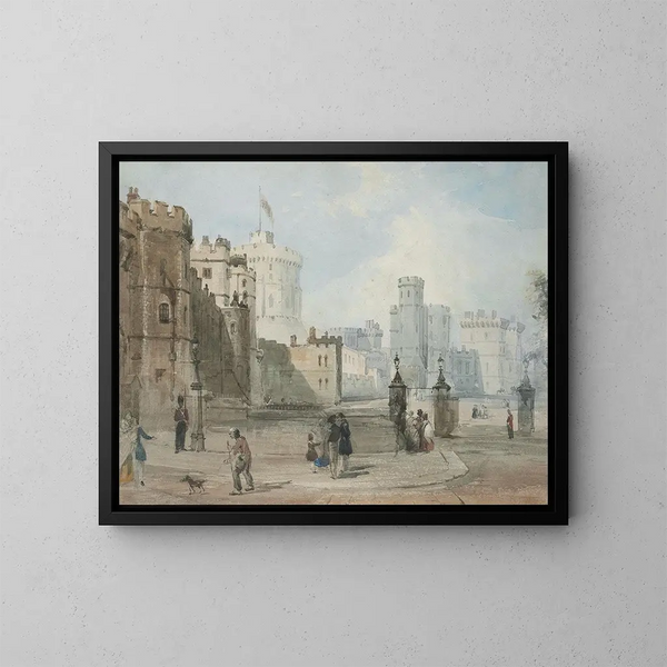 Kasteel Windsor - William Parrott — ingelijst kunstwerk aan de muur