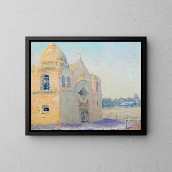 Mission de Carmel - William Posey Silva — ingelijst kunstwerk aan de muur