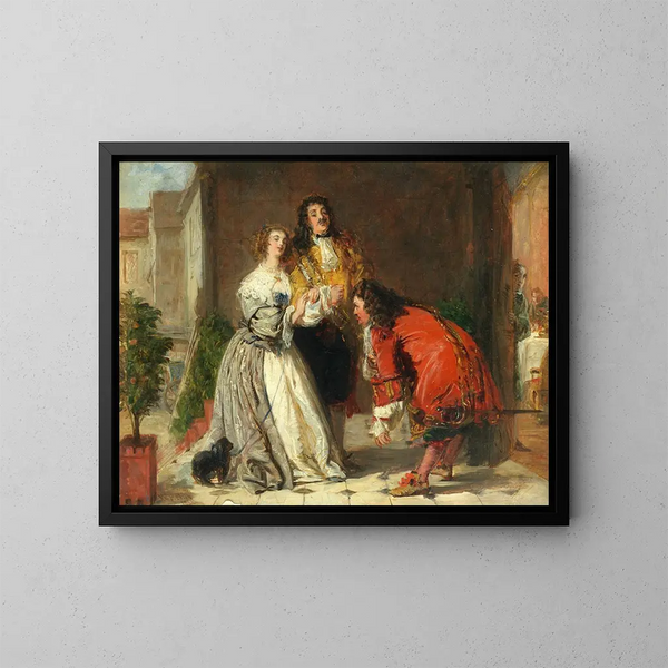 scène van de welgestelde burger - William Powell Frith — ingelijst kunstwerk aan de muur