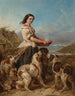 Het meisje van de boswachter - William Powell Frith — weergave van het kunstwerk