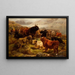 Highlands vee Schilderij - William R.C. Watson — ingelijst kunstwerk aan de muur