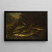 Fish Still Life in a Verdant Landscape - William Sartorius — framed artwork on a wall