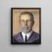 Arthur T. Hadley B. A. 1876 President van de Yale Universiteit 1899-1921 - William Sergeant Kendall — ingelijst kunstwerk aan de muur