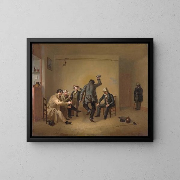 Bar scène - William Sidney Mount — ingelijst kunstwerk aan de muur