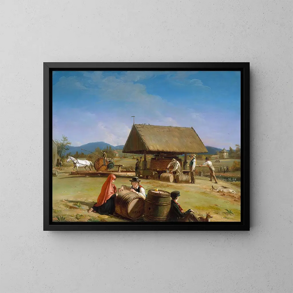 De productie van cider - William Sidney Mount — ingelijst kunstwerk aan de muur
