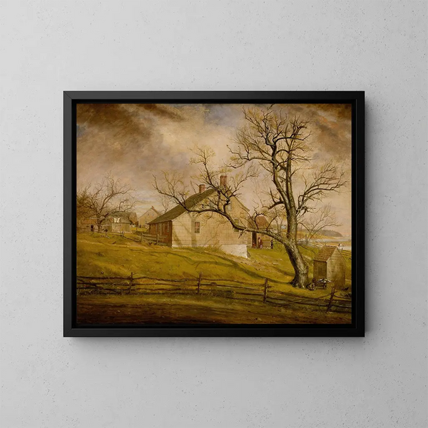 Boerderijen op Long Island - William Sidney Mount — ingelijst kunstwerk aan de muur