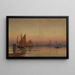 van het Venetiaanse kustlandschap bij zonsondergang - William Stanley Haseltine — ingelijst kunstwerk aan de muur