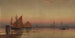 van het Venetiaanse kustlandschap bij zonsondergang - William Stanley Haseltine — weergave van het kunstwerk