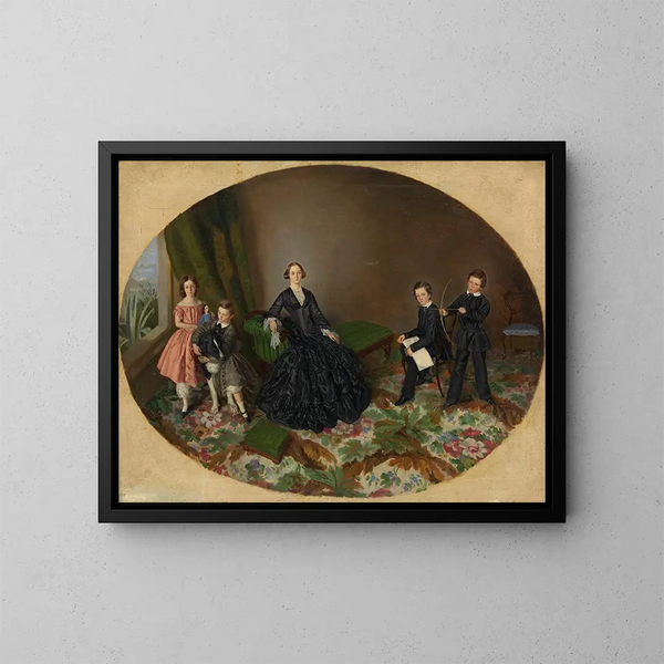 Maria Elizabeth O'Mullane et ses enfants - William Strutt — ingelijst kunstwerk aan de muur