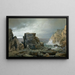 Een rotsachtige kustlijn - William Trost Richards — ingelijst kunstwerk aan de muur