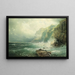 Cornwall Coastal Scene - William Trost Richards — framed artwork on a wall