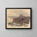 Maritiem schilderij met rotsen - William Trost Richards — ingelijst kunstwerk aan de muur