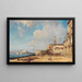 Venice View of the Campanile and Santa Maria della Salute - William Wyld — framed artwork on a wall