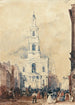 Uitzicht op de Sint-Maria Kerk in Londen - William Wyld — weergave van het kunstwerk