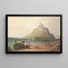 Uitzicht op Mont Saint-Michel met personen op het strand - William Wyld — ingelijst kunstwerk aan de muur