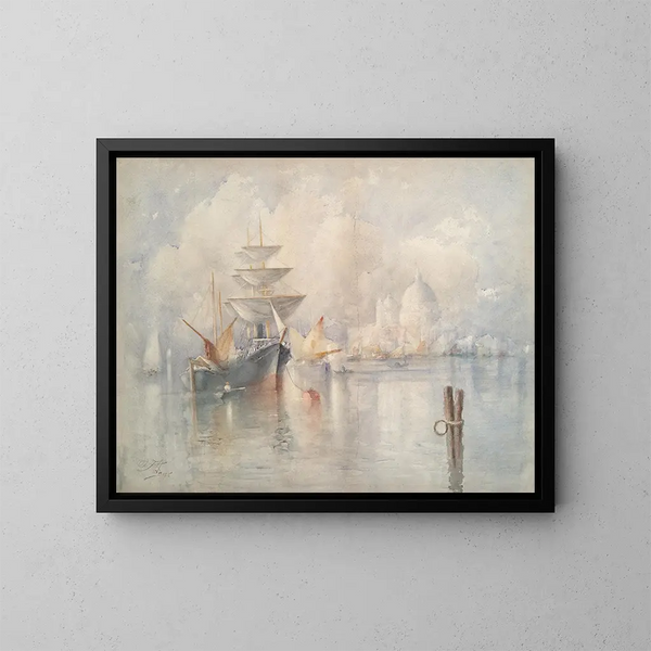 Ochtend in Venetië - Willis Seaver Adams — ingelijst kunstwerk aan de muur