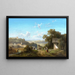 Arrival of the stagecoach - Willy Moralt — framed artwork on a wall