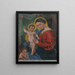 Madonna met Jeiko en Jno Krstite - Wincenty Chrząstkiewicz — ingelijst kunstwerk aan de muur