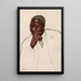 Robert Russa Moton schilderij - Winold Reiss — ingelijst kunstwerk aan de muur