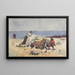 Een mosselmaaltijd - Winslow Homer — ingelijst kunstwerk aan de muur