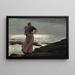 Een licht op de zee - Winslow Homer — ingelijst kunstwerk aan de muur