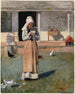 Een zieke kip - Winslow Homer — weergave van het kunstwerk