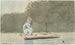 Jongen op een vlot - Winslow Homer — weergave van het kunstwerk