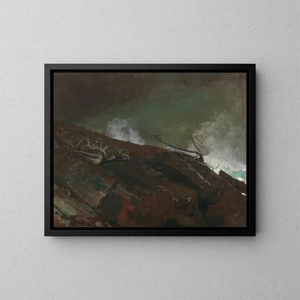 Côte du Maine - Winslow Homer — ingelijst kunstwerk aan de muur