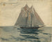 Schooner de Gloucester - Winslow Homer — weergave van het kunstwerk