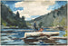 Bosbouwexploitatie op de rivier de Hudson - Winslow Homer — weergave van het kunstwerk
