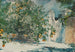 Sinaasappelbomen en poort - Winslow Homer — weergave van het kunstwerk