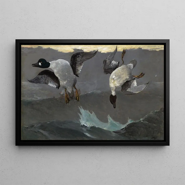 Rechts en links - Winslow Homer — ingelijst kunstwerk aan de muur