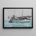 Lading van natte voorraden, schoener gemarkeerd Newport K W - Winslow Homer — ingelijst kunstwerk aan de muur
