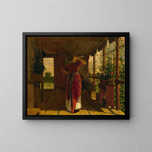 Le Cor de chasse - Winslow Homer — ingelijst kunstwerk aan de muur