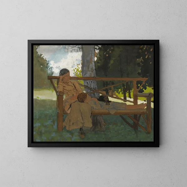 La Sieste - Winslow Homer — ingelijst kunstwerk aan de muur