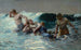 Stroomafwaarts - Winslow Homer — weergave van het kunstwerk
