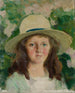 Portrait of a girl with a hat - Witold Pruszkowski — artwork view