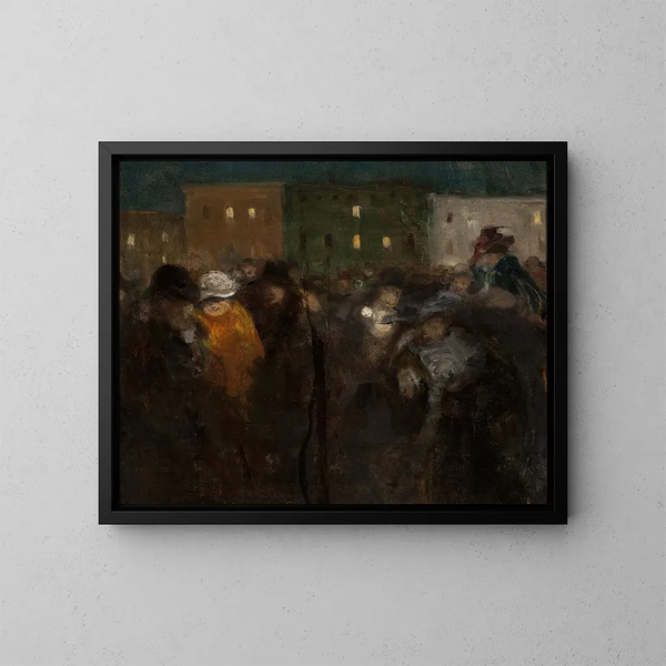 Mid-Lent in Parijs - Witold Wojtkiewicz — ingelijst kunstwerk aan de muur