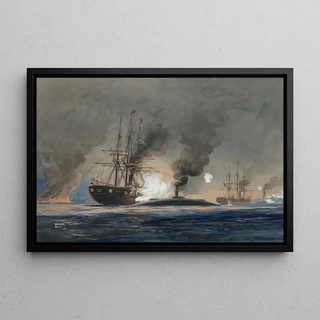 Worden Wood - Action Between USS Brooklyn and CSS Ram Manassas at Forts Jackson and St Philip.webp