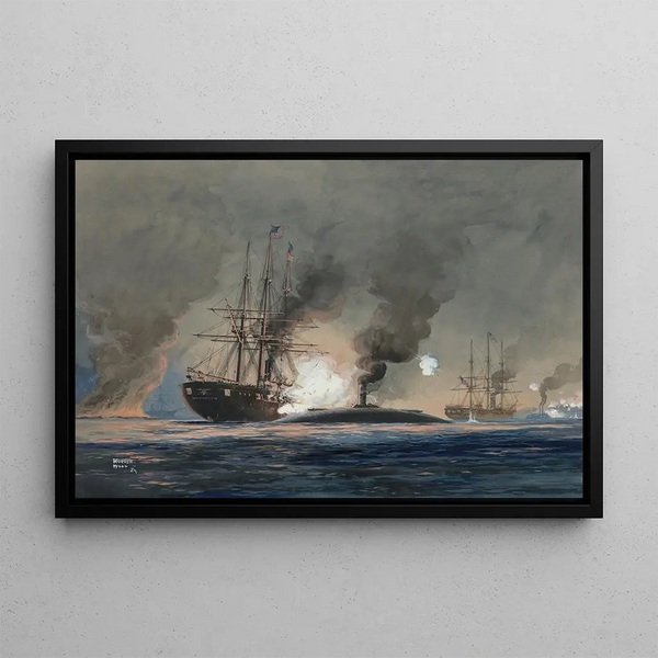 Worden Wood - Action Between USS Brooklyn and CSS Ram Manassas at Forts Jackson and St Philip.webp