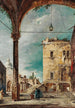 Venetiaans fantasieschilderij - Atelier van Francesco Guardi — weergave van het kunstwerk
