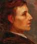 Een portret op profiel van Frédéric Chopin - Atelier van Henryk Siemiradzki — weergave van het kunstwerk