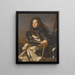portret van Henri Louis De La Tour D'Auvergne 1679-1753 Graaf D'Evreux Maarschalk van Frankrijk - Atelier van Hyacinthe Rigaud — ingelijst kunstwerk aan de muur