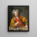 Een elegante heer die een pijp vasthoudt - Atelier van Jean-Baptiste Santerre — ingelijst kunstwerk aan de muur