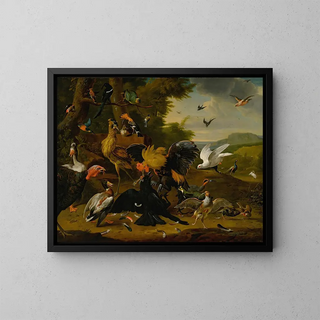 Workshop of Melchior de Hondecoeter - Aesops fable of the raven.webp