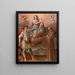 Het Madonna met Kind tussen aartsengel Michael en Sint Franciscus - Atelier van Santi di Tito — ingelijst kunstwerk aan de muur