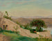 Lac Albano vanaf het kasteel van Gandolfo, Italië - Worthington Whittredge — weergave van het kunstwerk